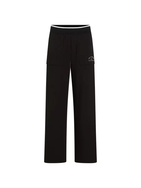 Karl Lagerfeld Pantaloni Rue St-Guillaume / alb negru