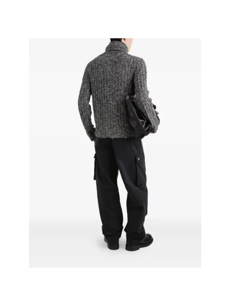 Sweter z golfem Dolce And Gabbana wełniany do golfa szary