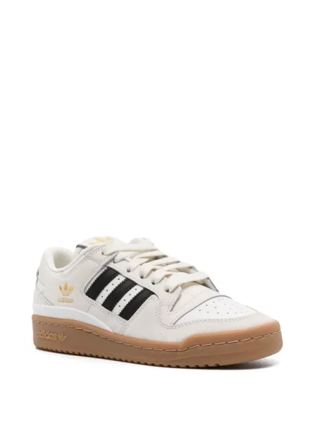 Haftowane sneakersy Adidas Campus skórzane z gorsetem szare