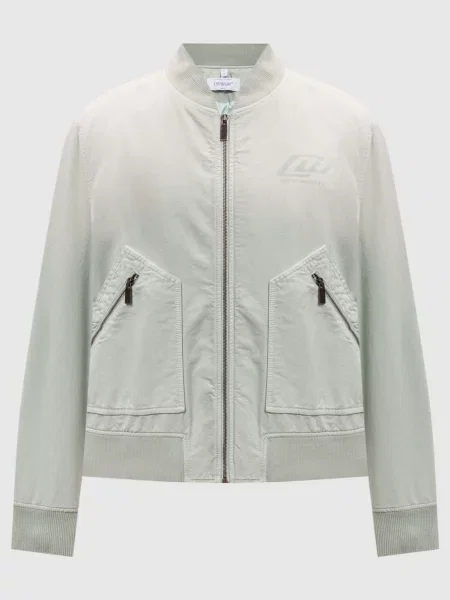 Утеплений бомбер Off-white зелений
