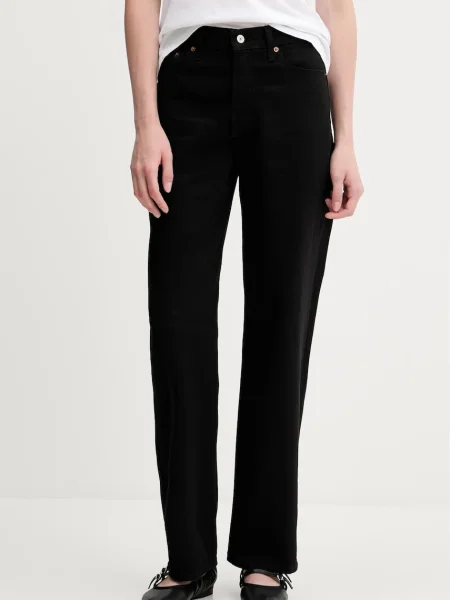 Traperice Abercrombie & Fitch visoki struk crna