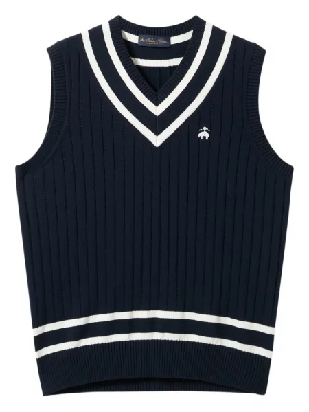 Vestă Brooks Brothers cu broderie albastru