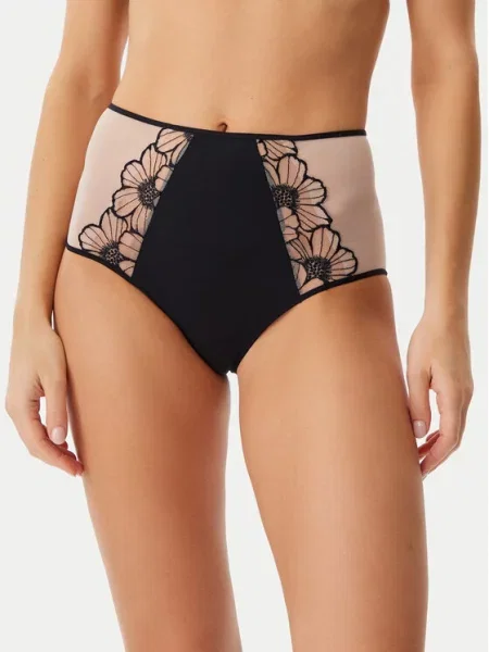 Klasične spodnje hlačke z visokim pasom Chantelle črna