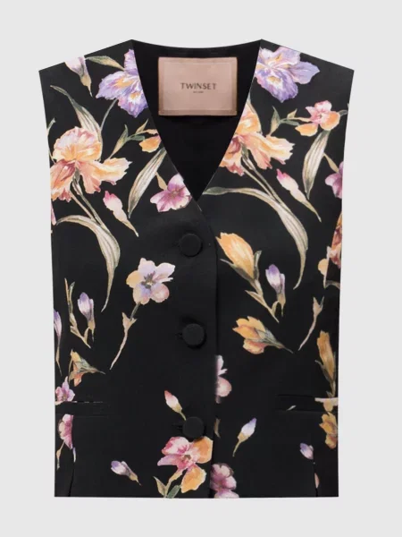 Жилет в квітковий принт Twinset чорний
