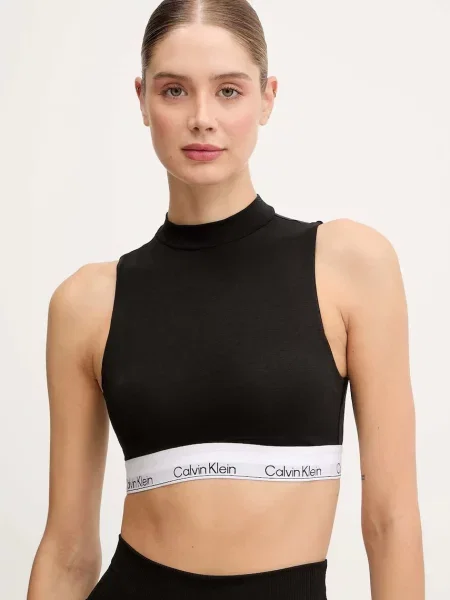 Топ Calvin Klein Underwear с ниско поло черно