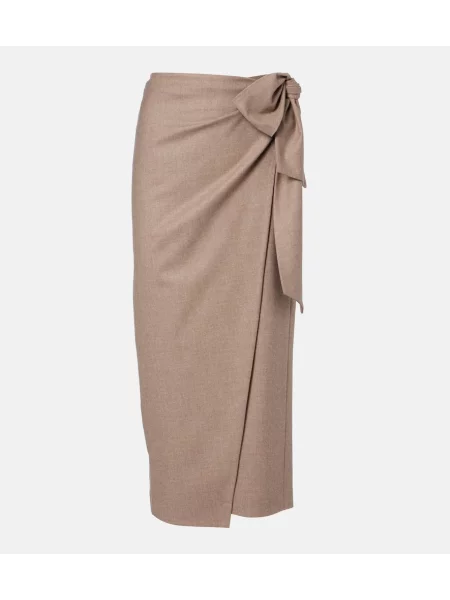 Fustă Max Mara din cașmir bej