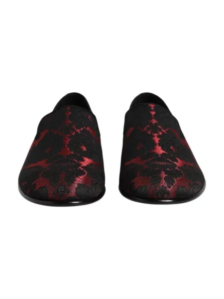Haftowane półbuty Dolce And Gabbana czarne