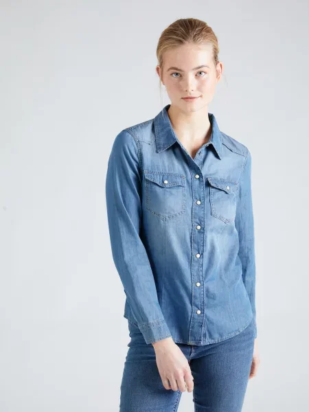 ONLY Bluză ALEXA denim albastru
