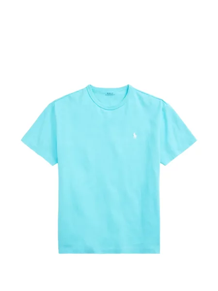 Tricou polo Polo Ralph Lauren cu glugă cu blană cu broderie roșu