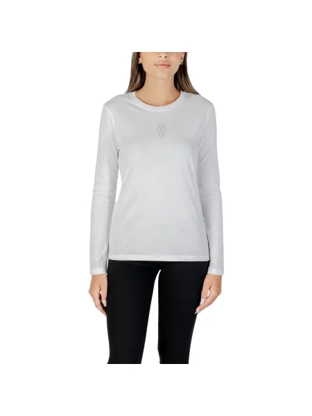Tricou mânecă lungă Eax alb