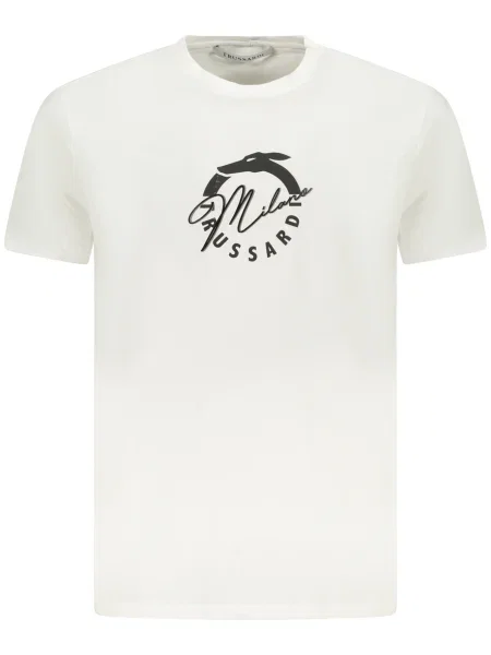 Tricou Trussardi scurt alb