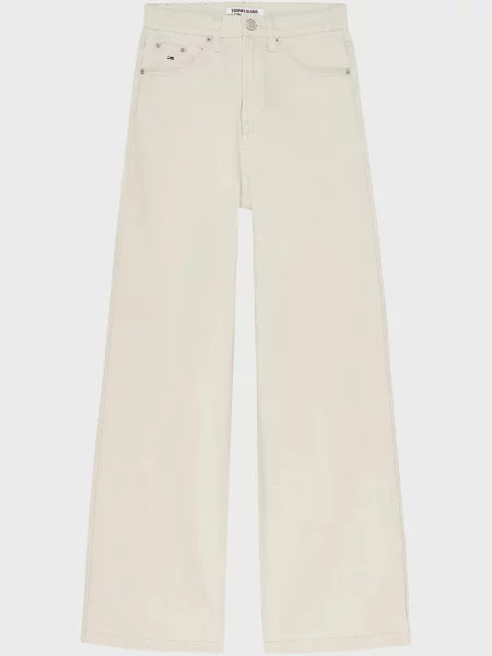 Широкі джинси Tommy Jeans в ялинку білі