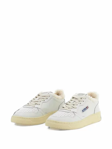 Sneakerși Autry din piele de oaie alb