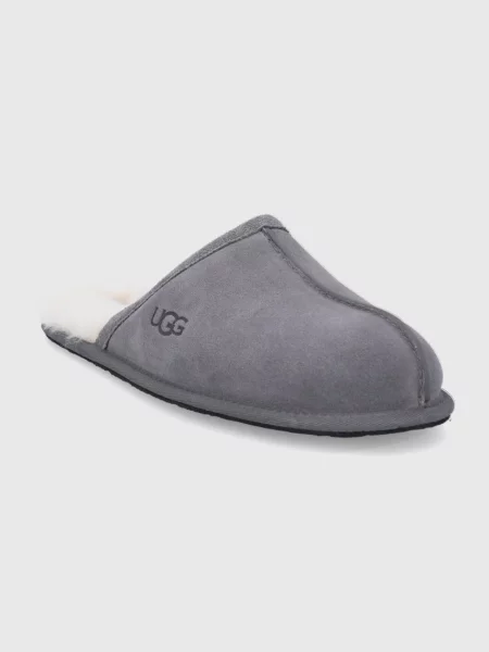 UGG De piele mules încălțăminte M SCUFF cu adaos de lână gri