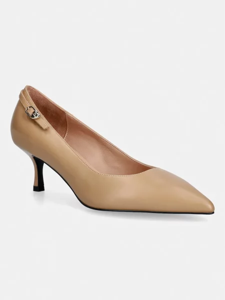 Love Moschino pantofi cu stiletto din piele bej