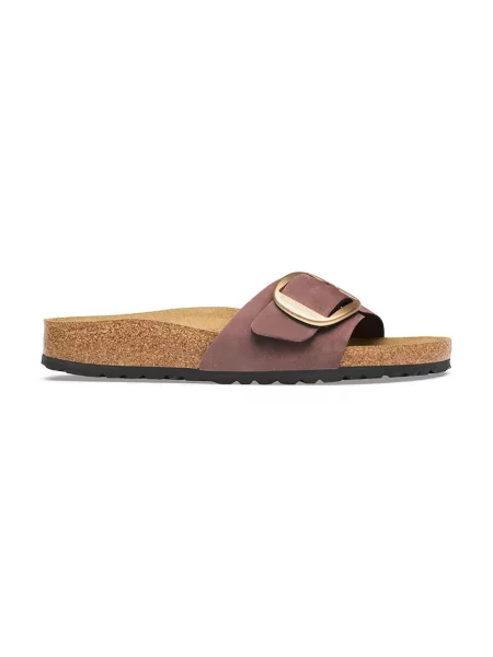 Birkenstock papuci pentru femei din nubuc Madrid Big Buckle Nubuck Leather roz