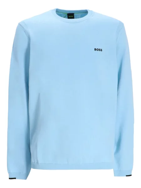 Pulover Boss cu broderie albastru