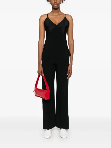Top Forte_forte din satin negru