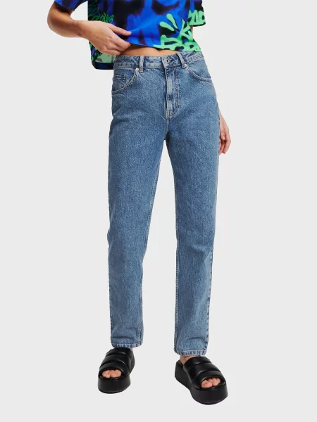 Прямі джинси Karl Lagerfeld Jeans бавовна/еластан блакитний