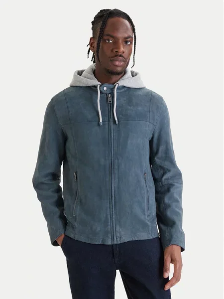 Milestone Usnjena jakna Rivoli modra