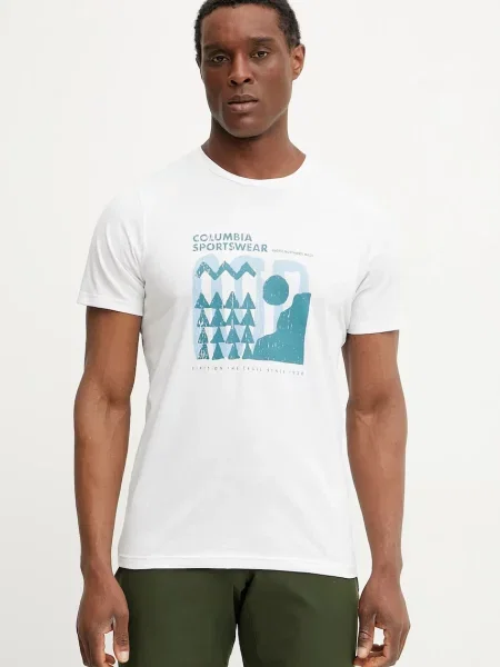 Športna kratka majica Columbia Sun Trek bela