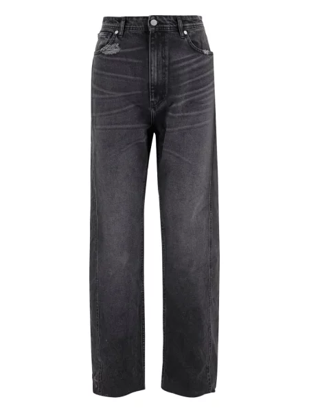 Kalhoty 44 Label Group s oděrkami černé