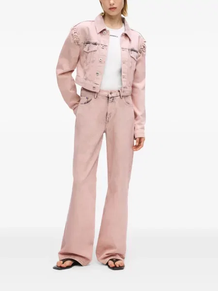 Τζιν Karl Lagerfeld Jeans σχέδιο με πέντε τσέπες ροζ