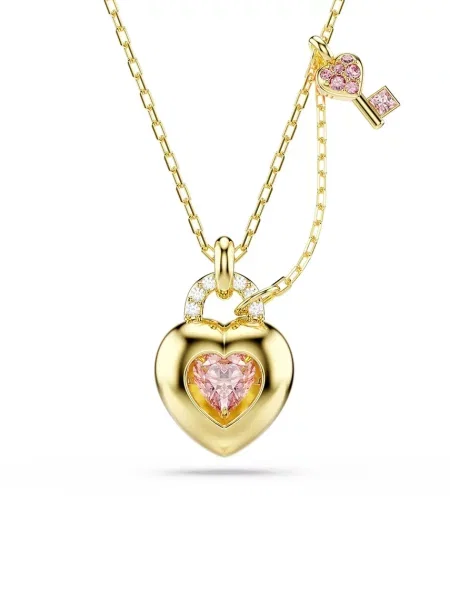 Palton Swarovski transparente roz