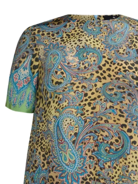 Rochie Etro cu imagine cu model paisley de costum albastru