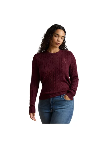 Lauren Ralph Lauren sweter z bawełną czerwony