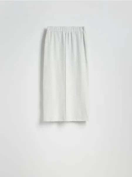 Reserved Fustă maxi din jerseu deschis gri