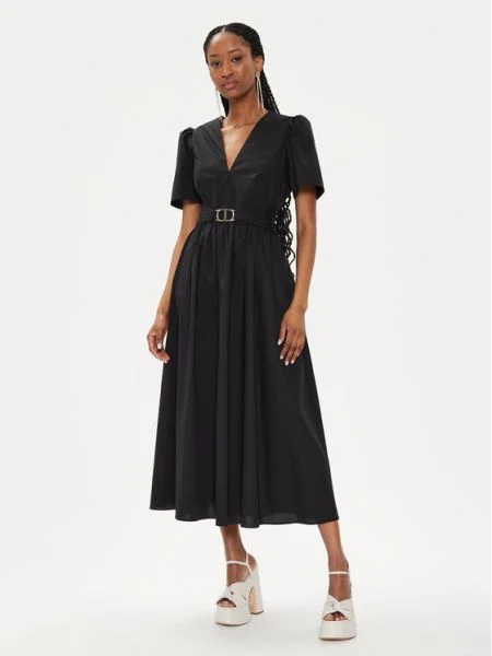 TWINSET Rochie tip cămașă negru