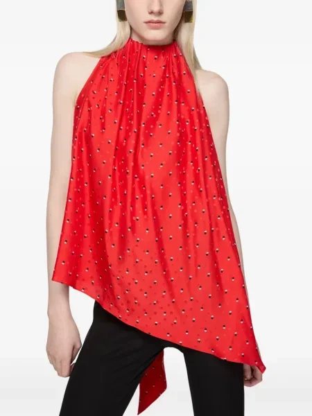 Top Acne Studios cu funde roșu