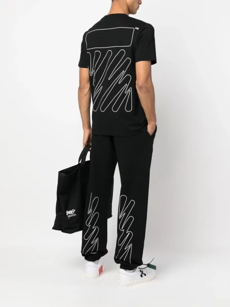 Μικρός μπλούζα Off-white με σχέδιο λευκό