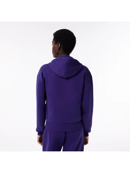 Lacoste Bluza Dresowa Z Zamkiem Błyskawicznym Z Bawełny fioletowa