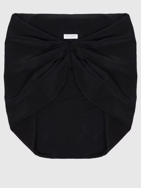 Шарф із шовку з драпіруванням Vionnet чорний