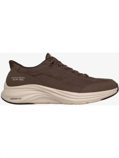 Buty do biegania Skechers Slip-ins CONTOUR FOAM COZY FIT brązowy 40 beżowy