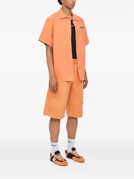 Džínové šortky Msgm oranžové