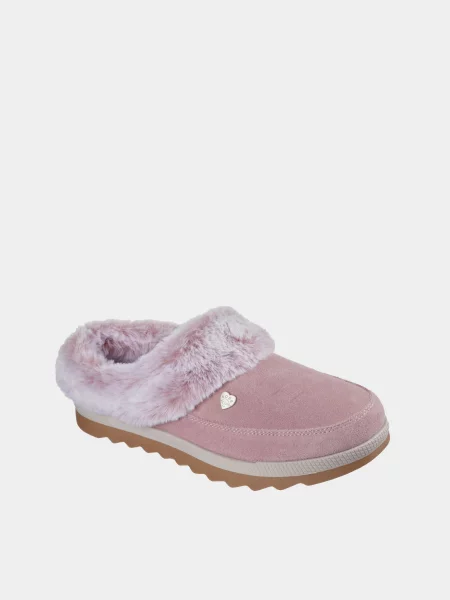 Кожаные сапоги Skechers розовые