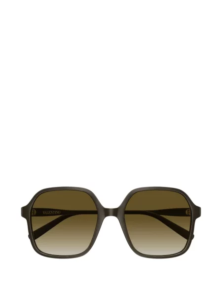 Ochelari de soare Valentino Garavani Eyewear cu imprimeu geometric maro