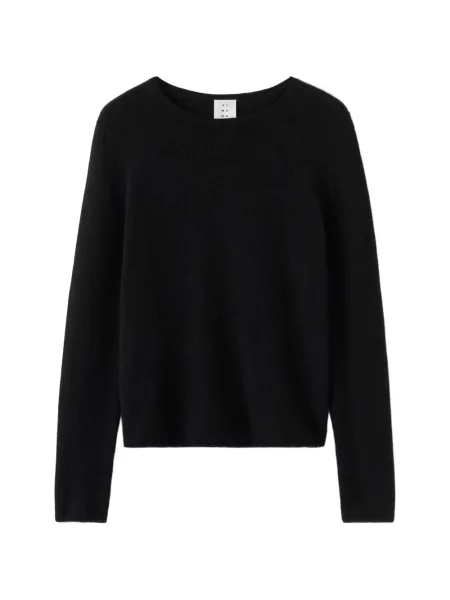 Pulover Almada Label cu decolteu rotund negru