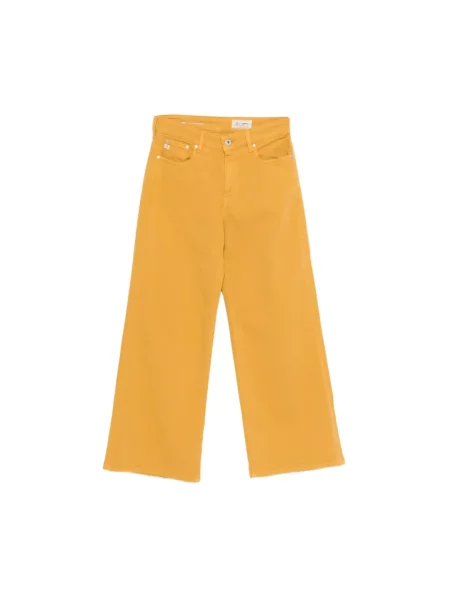 Szerokie jeansy Ag Jeans pomarańczowe