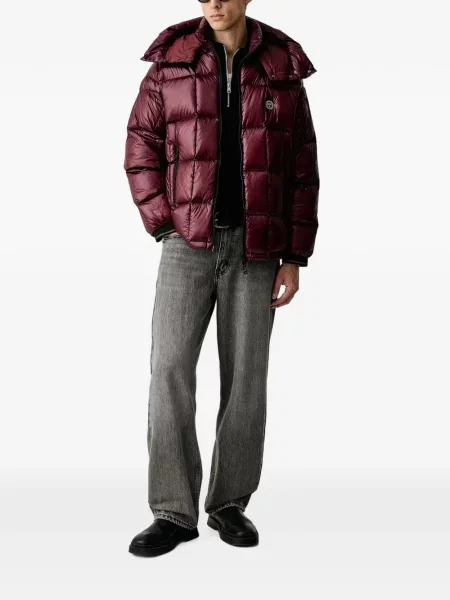 Geacă Armani Exchange cu glugă roșu