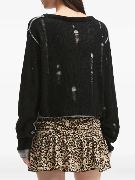 Cardigan B+ab zdrențuiți negru