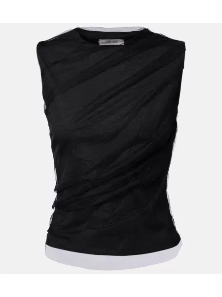 Top Dorothee Schumacher din tul drapat negru