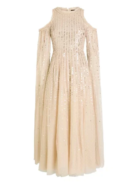 Rochie midi Needle & Thread cu paiete până la genunchi de costum