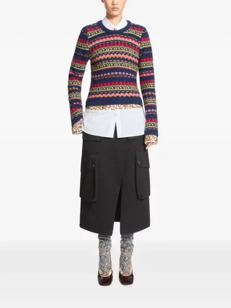 Pulover Dries Van Noten de lână albastru