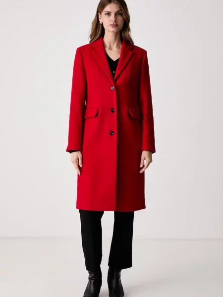 Tommy Hilfiger Palton de lână Classic roșu