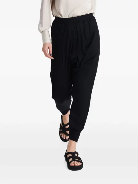 Pantaloni Tessitura Body Couture conici negru