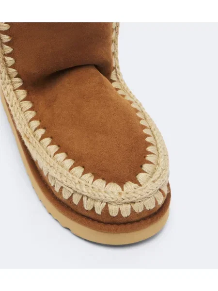 Botine Mou din piele de căprioară maro